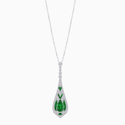 Art Deco Style Drop Pendant - Shahin Jewelry