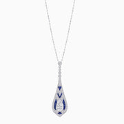 Art Deco Style Drop Pendant - Shahin Jewelry