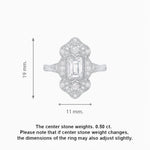 Load image into Gallery viewer, Art Deco Style Emerald Cut Diamond Ring - Shahin Jewelry
