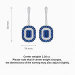 Load image into Gallery viewer, Art Deco Style Emerald Cut Earrings with Gemstones - Shahin Jewelry