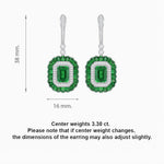 Load image into Gallery viewer, Art Deco Style Emerald Cut Earrings with Gemstones - Shahin Jewelry
