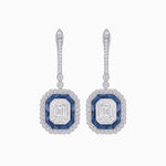 Load image into Gallery viewer, Art Deco Style Emerald Cut Earrings with Illusion Emerald Cut Diamonds - Shahin Jewelry
