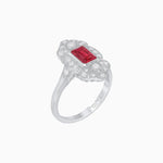 Load image into Gallery viewer, Art Deco Style Emerald Cut Gemstone Ring - Shahin Jewelry
