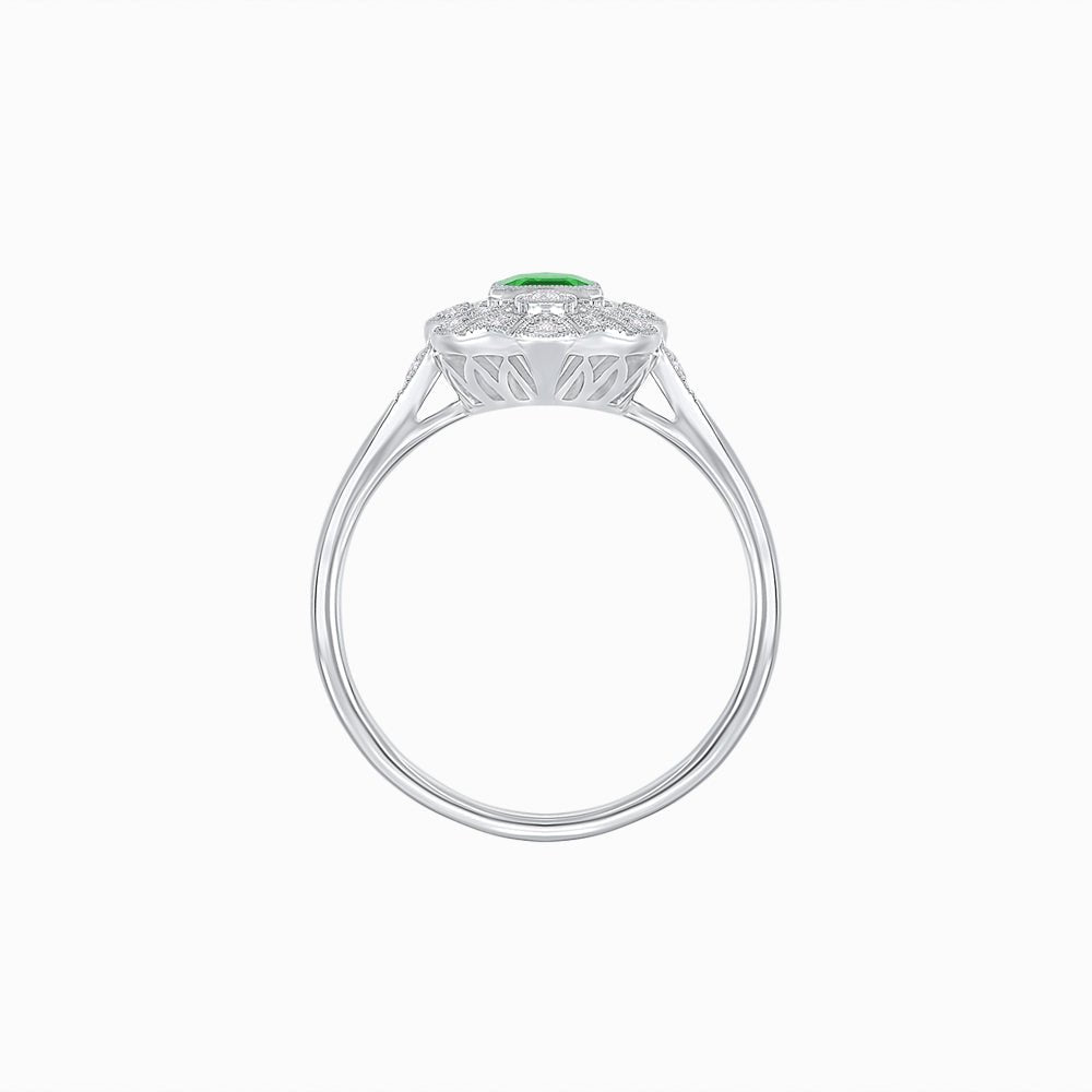 Art Deco Style Emerald Cut Gemstone Ring - Shahin Jewelry