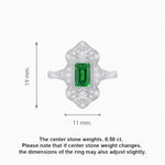 Load image into Gallery viewer, Art Deco Style Emerald Cut Gemstone Ring - Shahin Jewelry
