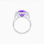 Load image into Gallery viewer, Art Deco Style Emerald Cut Gemstone Ring with Baguette Diamond Halo - Shahin Jewelry