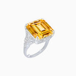 Load image into Gallery viewer, Art Deco Style Emerald Cut Ring Mounting with Baguette and Round Diamonds - Shahin Jewelry