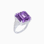 Load image into Gallery viewer, Art Deco Style Emerald Cut Ring Mounting with Baguette and Round Diamonds - Shahin Jewelry
