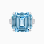 Load image into Gallery viewer, Art Deco Style Emerald Cut Ring Mounting with Baguette and Round Diamonds - Shahin Jewelry