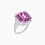 Load image into Gallery viewer, Art Deco Style Emerald Cut Ring Mounting with Baguette and Round Diamonds - Shahin Jewelry