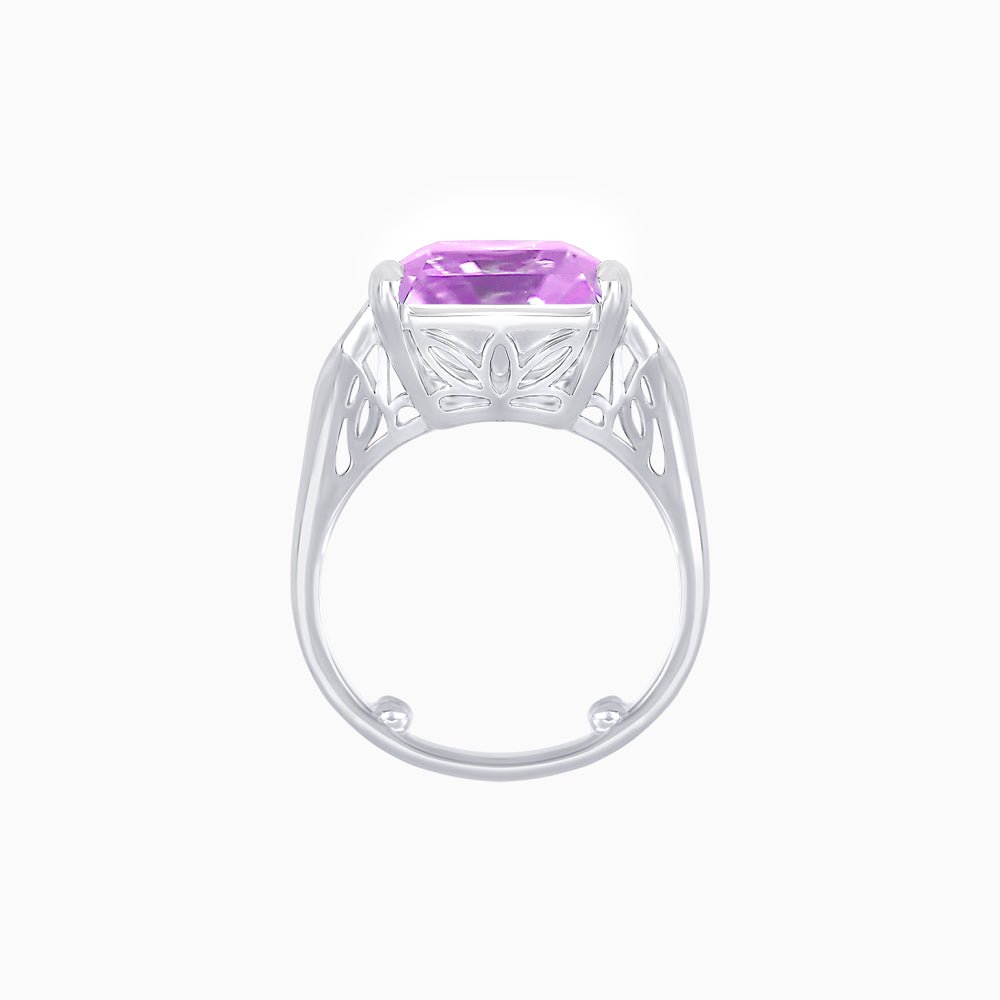 Art Deco Style Emerald Cut Ring with Baguette Diamond Shoulders - Shahin Jewelry