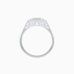 Load image into Gallery viewer, Art Deco Style Emerald Cut Ring with Calibre - Cut Baguette Diamond Halo - Shahin Jewelry