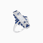 Load image into Gallery viewer, Art Deco Style Emerald Cut Ring with Geometric Elegance - Shahin Jewelry