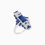 Load image into Gallery viewer, Art Deco Style Emerald Cut Ring with Geometric Elegance - Shahin Jewelry