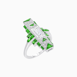 Load image into Gallery viewer, Art Deco Style Emerald Cut Ring with Geometric Elegance - Shahin Jewelry