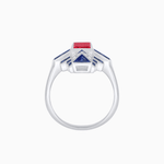 Load image into Gallery viewer, Art Deco Style Emerald Cut Ring with Geometric Elegance - Shahin Jewelry