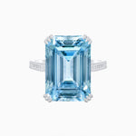 Load image into Gallery viewer, Art Deco Style Emerald Cut Ring with Hand - Engraved Shank - Shahin Jewelry