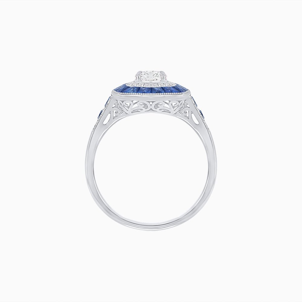 Art Deco Style Engagement Ring - Shahin Jewelry