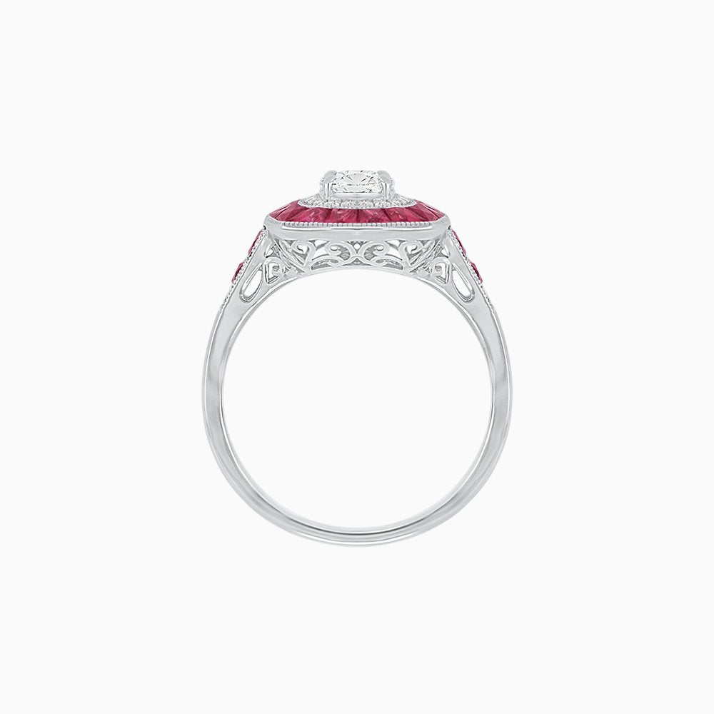 Art Deco Style Engagement Ring - Shahin Jewelry