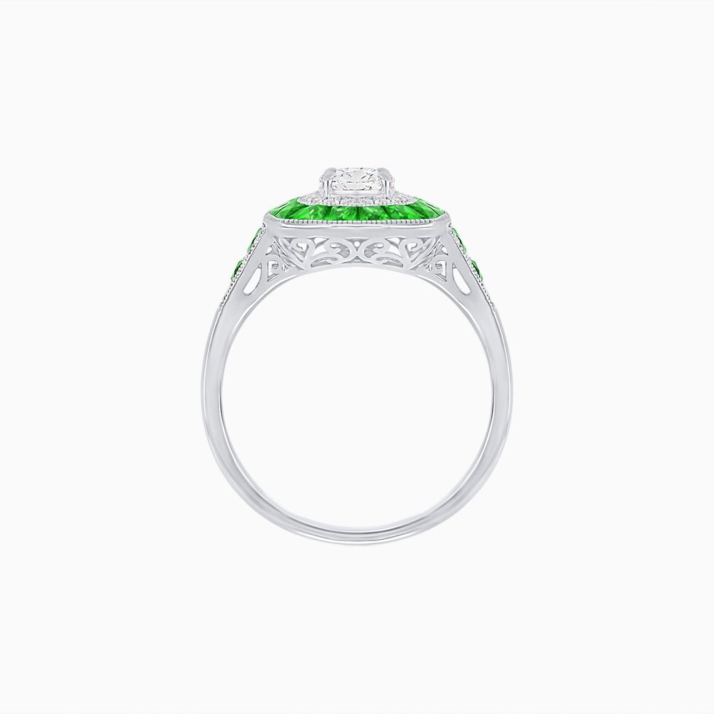 Art Deco Style Engagement Ring - Shahin Jewelry