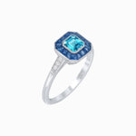 Load image into Gallery viewer, Art Deco Style Engagement Ring with Asscher Cut - Shahin Jewelry
