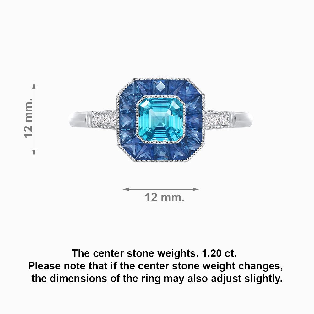 Art Deco Style Engagement Ring with Asscher Cut - Shahin Jewelry