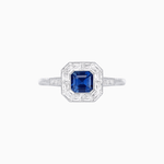 Load image into Gallery viewer, Art Deco Style Engagement Ring with Asscher Cut - Shahin Jewelry