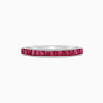 Load image into Gallery viewer, Art Deco Style Eternity Ring - Ruby - Shahin Jewelry

