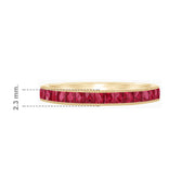 Art Deco Style Eternity Ring - Ruby - Shahin Jewelry