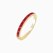 Art Deco Style Eternity Ring - Ruby - Shahin Jewelry