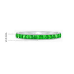 Load image into Gallery viewer, Art Deco Style Eternity Ring - Tsavorite - Shahin Jewelry
