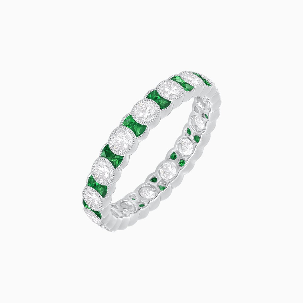 Art Deco Style full eternity band - Shahin Jewelry