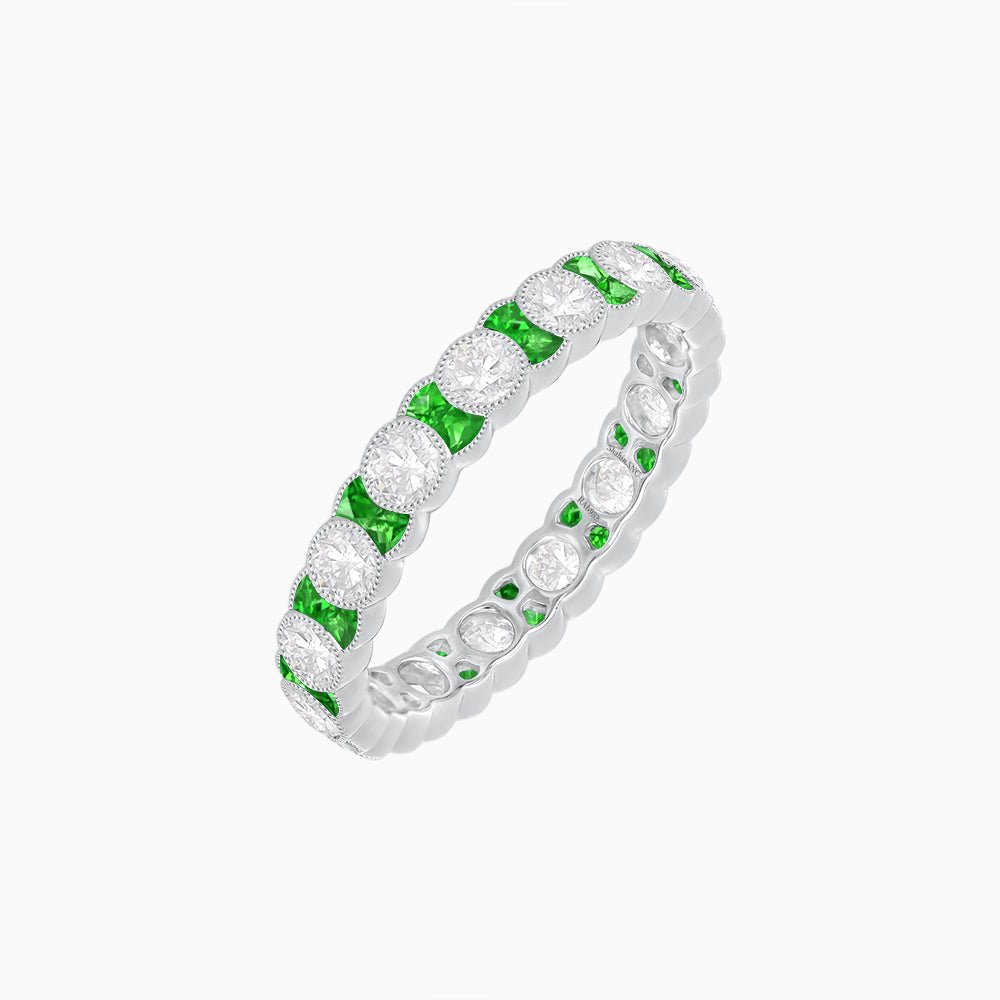 Art Deco Style full eternity band - Shahin Jewelry