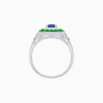 Load image into Gallery viewer, Art Deco Style Gemstone Engagement Ring - Shahin Jewelry
