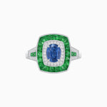 Load image into Gallery viewer, Art Deco Style Gemstone Engagement Ring - Shahin Jewelry
