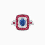 Load image into Gallery viewer, Art Deco Style Gemstone Engagement Ring - Shahin Jewelry
