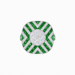 Load image into Gallery viewer, Art Deco Style Geometric Cocktail Ring Illusion Setting - Shahin Jewelry
