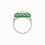 Load image into Gallery viewer, Art Deco Style Geometric Cocktail Ring Illusion Setting - Shahin Jewelry
