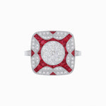 Load image into Gallery viewer, Art Deco Style Geometric Engagement Illusion Setting Ring - Shahin Jewelry
