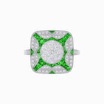 Load image into Gallery viewer, Art Deco Style Geometric Engagement Illusion Setting Ring - Shahin Jewelry
