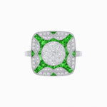 Load image into Gallery viewer, Art Deco Style Geometric Engagement Illusion Setting Ring - Shahin Jewelry
