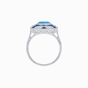 Art Deco Style Geometric Engagement Ring - Shahin Jewelry