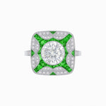 Load image into Gallery viewer, Art Deco Style Geometric Engagement Ring - Shahin Jewelry
