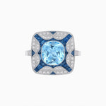 Load image into Gallery viewer, Art Deco Style Geometric Engagement Ring - Shahin Jewelry
