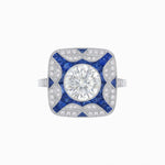 Load image into Gallery viewer, Art Deco Style Geometric Engagement Ring - Shahin Jewelry
