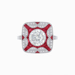 Load image into Gallery viewer, Art Deco Style Geometric Engagement Ring - Shahin Jewelry
