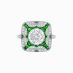 Load image into Gallery viewer, Art Deco Style Geometric Engagement Ring - Shahin Jewelry
