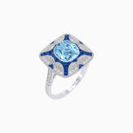 Load image into Gallery viewer, Art Deco Style Geometric Engagement Ring - Shahin Jewelry
