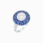 Load image into Gallery viewer, Art Deco Style Geometric Engagement Ring with Diamond - Shahin Jewelry
