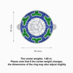 Load image into Gallery viewer, Art Deco Style Geometric Engagement Ring with Diamond - Shahin Jewelry
